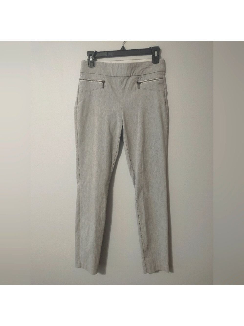 Hollywould Elastic Waist Gray Slim Fit Skinny Ankle Pants Sz 6/28
